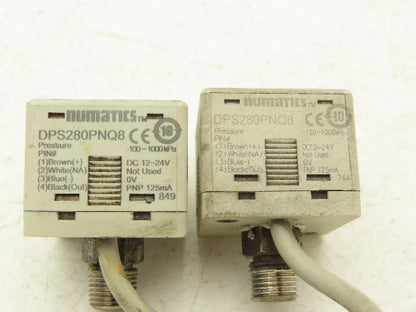 Numatics DPS280PNQ8 Digital Pneumatic Pressure Switch 12-24VDC 125mA Lot of 2