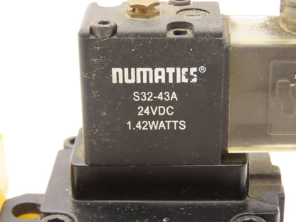 Numatics S42C-08BKLM Pneumatic Slow/Soft Start Solenoid Valve 24Vdc FlexiBlok