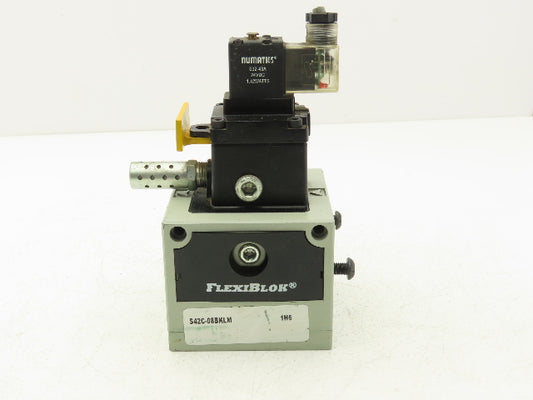 Numatics S42C-08BKLM Pneumatic Slow/Soft Start Solenoid Valve 24Vdc FlexiBlok