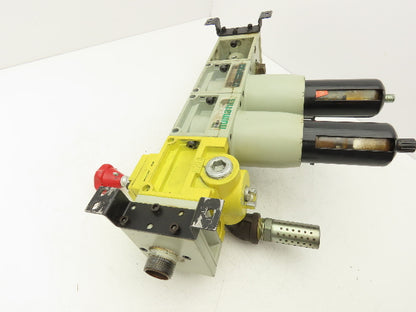 Numatics MVL42-08AY Pneumatic Modular Shutoff Valve w/ 2 Filters FlexiBlok