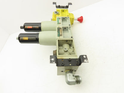 Numatics MVL42-08AY Pneumatic Modular Shutoff Valve w/ 2 Filters FlexiBlok