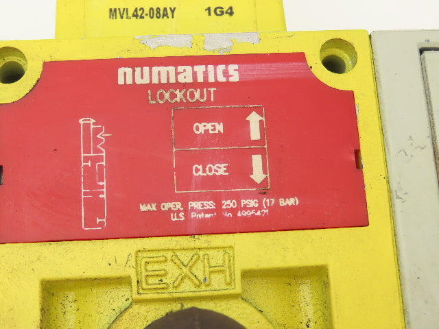 Numatics MVL42-08AY Pneumatic Modular Shutoff Valve w/ 2 Filters FlexiBlok