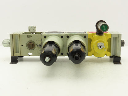 Numatics MVL42-08AY Pneumatic Modular Shutoff Valve w/ 2 Filters FlexiBlok