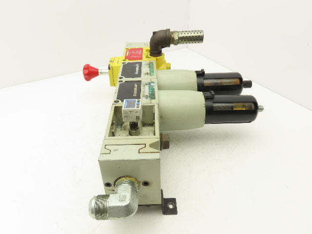 Numatics MVL42-08AY Pneumatic Modular Shutoff Valve w/ 2 Filters FlexiBlok