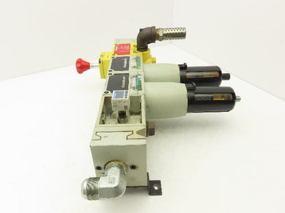 Numatics MVL42-08AY Pneumatic Modular Shutoff Valve w/ 2 Filters FlexiBlok