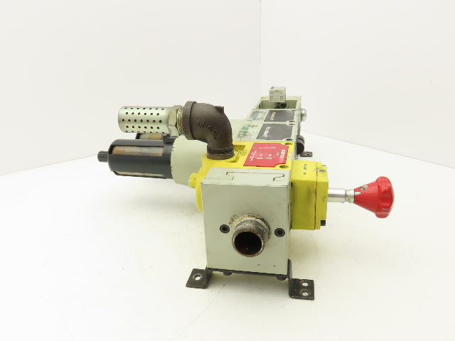 Numatics MVL42-08AY Pneumatic Modular Shutoff Valve w/ 2 Filters FlexiBlok