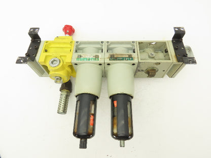 Numatics MVL42-08AY Pneumatic Modular Shutoff Valve w/ 2 Filters FlexiBlok