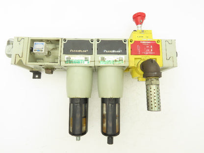 Numatics MVL42-08AY Pneumatic Modular Shutoff Valve w/ 2 Filters FlexiBlok
