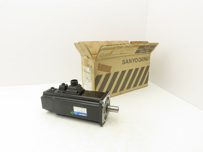 Sanyo Denki Q2AA10150VCP41 AC Servo Motor 1.5kw 200VAC 22mm Smooth Unkeyed Shaft