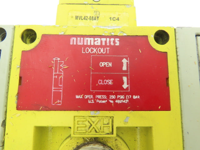 Numatics Pneumatic Air Modular Shutoff Valve w/2 Filters Regulator FlexiBlok
