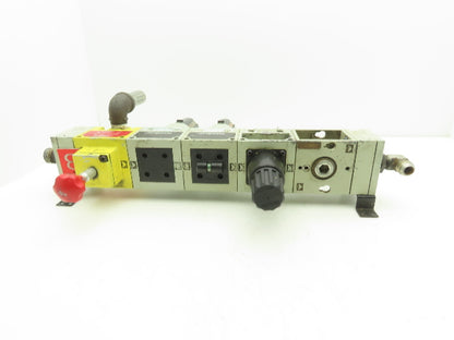 Numatics Pneumatic Air Modular Shutoff Valve w/2 Filters Regulator FlexiBlok