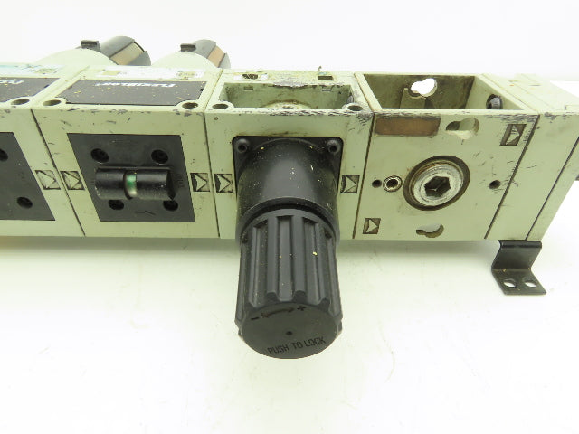 Numatics Pneumatic Air Modular Shutoff Valve w/2 Filters Regulator FlexiBlok