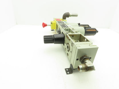 Numatics Pneumatic Air Modular Shutoff Valve w/2 Filters Regulator FlexiBlok