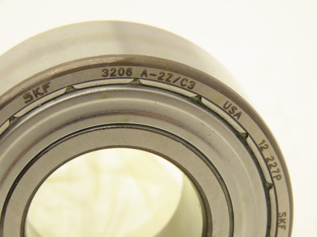 SKF 3206 A-2Z /C3 Double Row Ball Bearing 30mm Bore x 62mm OD x .9375 Width
