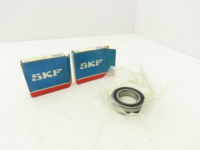 SKF 6007 2RSNRJEM Ball Bearing Deep Groove 35mm ID x 62mm OD x 14 mm W Lot of 2