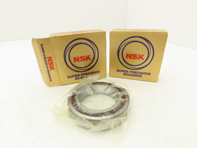 NSK 7011A5TRDULP3 Ball Bearings Set of 2 55mm ID x 90mm OD x 18mm Lot of 2