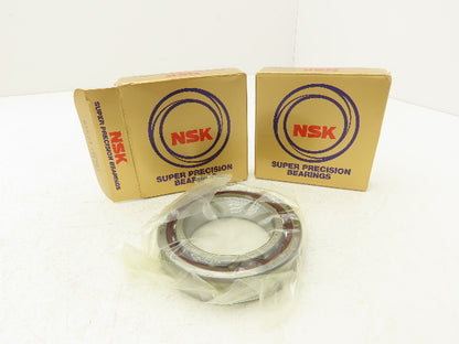 NSK 7011A5TRDULP3 Ball Bearings Set of 2 55mm ID x 90mm OD x 18mm Lot of 2