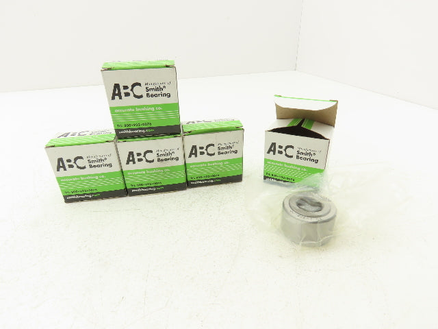 Smith Bearing YR-1-3/8-20 Cam Follower Bearing .3750" ID x 1.3750" OD Lot of 5