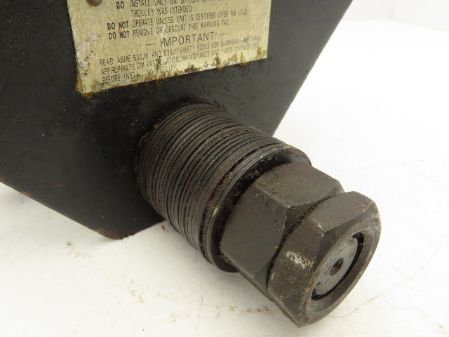 CM 633 Series 1/2 Ton Plain Type Manual Push Trolley 2-1/2"-5-5/8" Flange 1000Lb