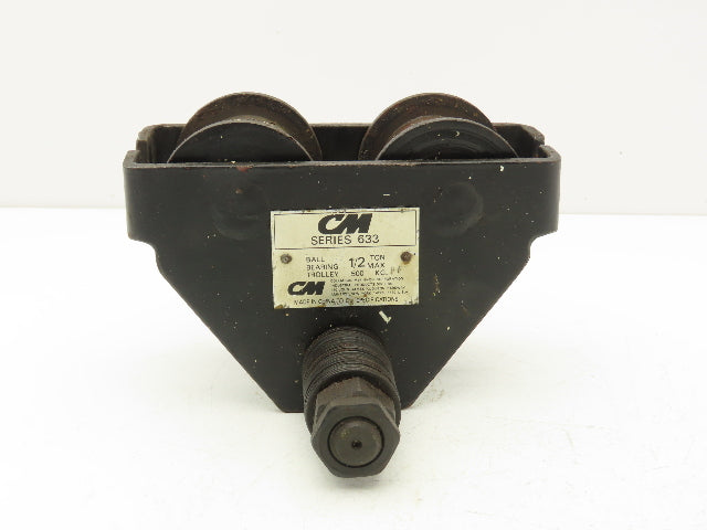 CM 633 Series 1/2 Ton Plain Type Manual Push Trolley 2-1/2"-5-5/8" Flange 1000Lb