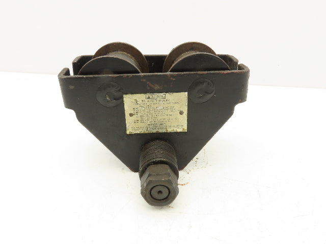 CM 633 Series 1/2 Ton Plain Type Manual Push Trolley 2-1/2"-5-5/8" Flange 1000Lb
