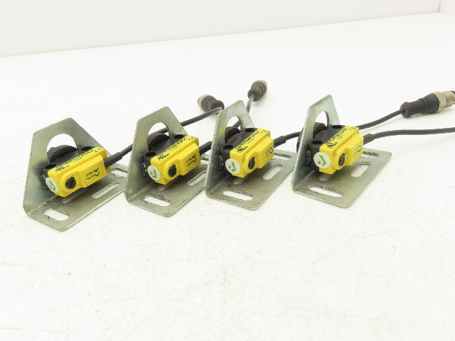 Banner QS18VP6AF250Q5 Photoelectric Sensor PNP 250mm Range 10-30VDC M12 Lot of 4