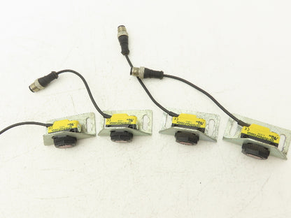 Banner QS18VP6AF250Q5 Photoelectric Sensor PNP 250mm Range 10-30VDC M12 Lot of 4