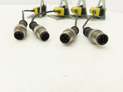 Banner QS18VP6AF250Q5 Photoelectric Sensor PNP 250mm Range 10-30VDC M12 Lot of 4
