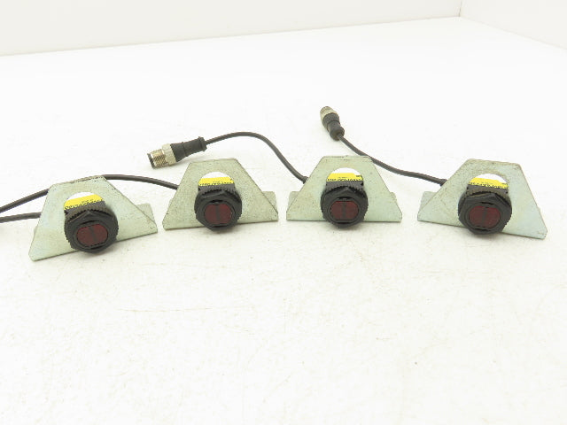 Banner QS18VP6AF250Q5 Photoelectric Sensor PNP 250mm Range 10-30VDC M12 Lot of 4