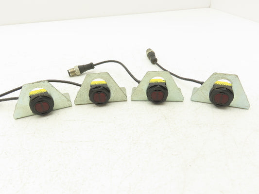 Banner QS18VP6AF250Q5 Photoelectric Sensor PNP 250mm Range 10-30VDC M12 Lot of 4