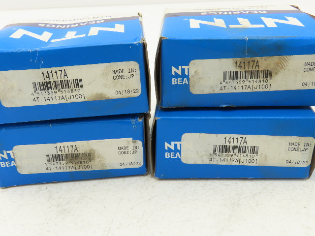 NTN 14117A Tapered Roller Bearing Cone 1.1811" ID x .7710 Cone Width Lot of 4