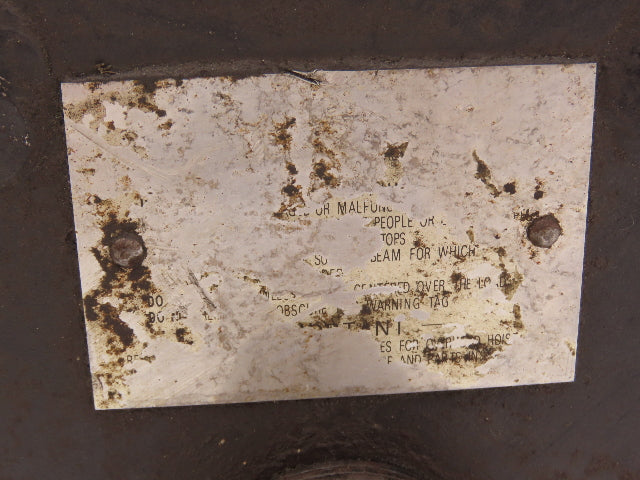 CM 633 Series 1/2 Ton Plain Type Manual Push Trolley 2-1/2"-5-5/8" Flange 1000Lb