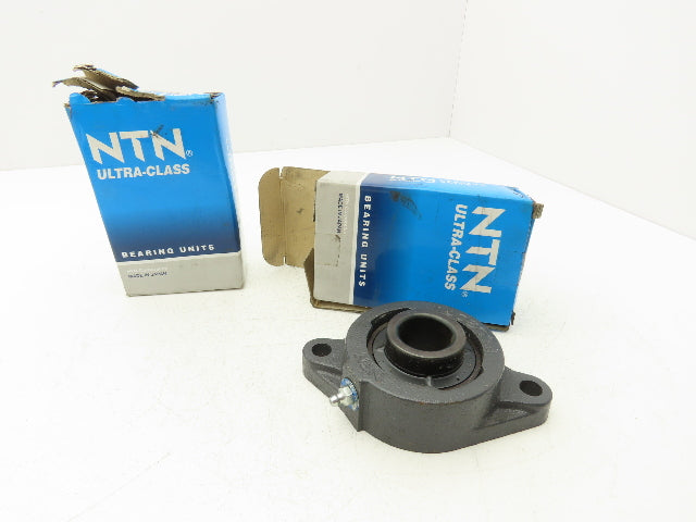 NTN UCFLU-1.1/4 Flange Mount Ball Bearing 1-1/4" ID 2 Bolt A-UC207-104 Insert