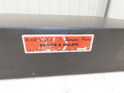 Brown & Sharpe Granite Surface Inspection Plate 24x18x4" Grade B Tool Room Step