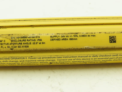 Banner EZ-SCREEN LP Safety Light Curtain Emitter 690mm 24VDC IP65