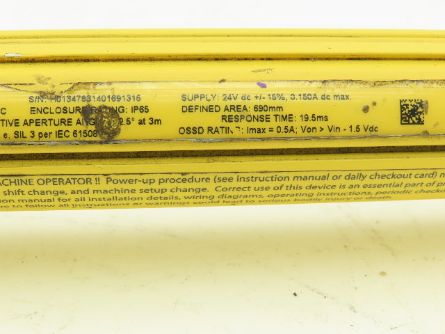 Banner EZ-SCREEN LP Safety Light Curtain Receiver 690mm 24VDC IP65