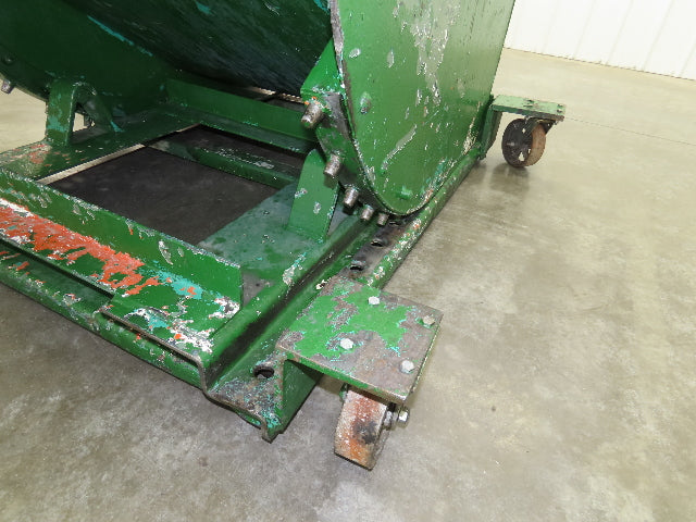Roura Self Dumping Hopper 3/4 Yard Forklift Steel Dumpster 63x38x39"