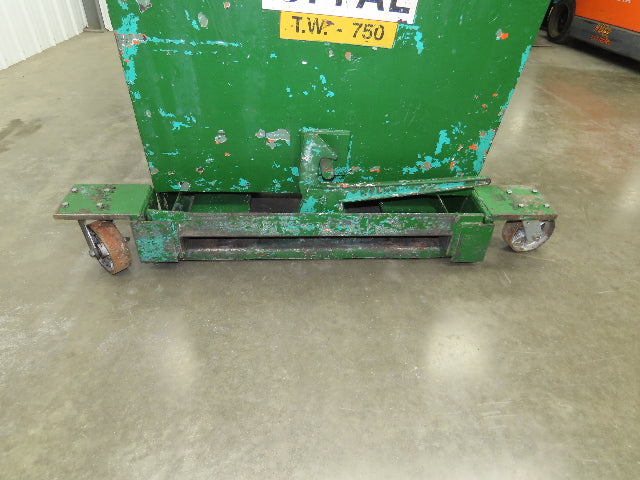 Roura Self Dumping Hopper 3/4 Yard Forklift Steel Dumpster 63x38x39"