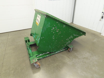 Roura Self Dumping Hopper 3/4 Yard Forklift Steel Dumpster 63x38x39"