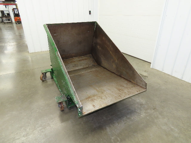 Roura Self Dumping Hopper 3/4 Yard Forklift Steel Dumpster 63x38x39"