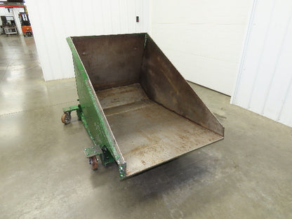 Roura Self Dumping Hopper 3/4 Yard Forklift Steel Dumpster 63x38x39"