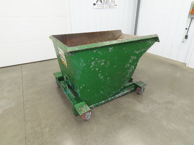 Roura Self Dumping Hopper 3/4 Yard Forklift Steel Dumpster 63x38x39"