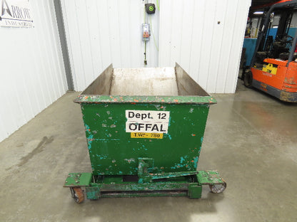 Roura Self Dumping Hopper 3/4 Yard Forklift Steel Dumpster 63x38x39"