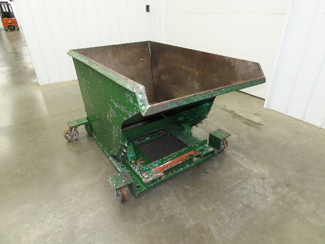 Roura Self Dumping Hopper 3/4 Yard Forklift Steel Dumpster 63x38x39"