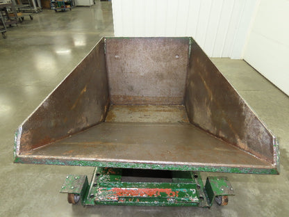 Roura Self Dumping Hopper 3/4 Yard Forklift Steel Dumpster 63x38x39"