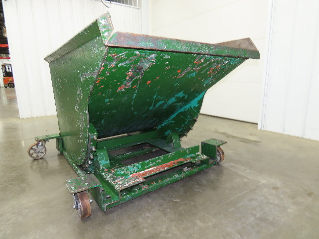 Roura Self Dumping Hopper 3/4 Yard Forklift Steel Dumpster 63x38x39"
