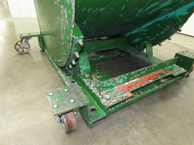 Roura Self Dumping Hopper 3/4 Yard Forklift Steel Dumpster 63x38x39"
