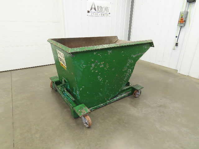 Roura Self Dumping Hopper 3/4 Yard Forklift Steel Dumpster 63x38x39"