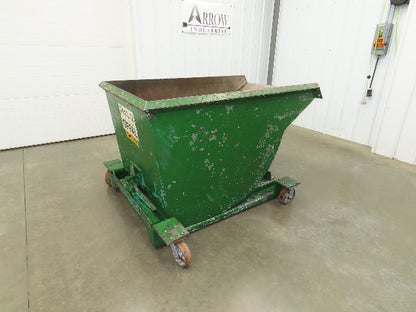Roura Self Dumping Hopper 3/4 Yard Forklift Steel Dumpster 63x38x39"