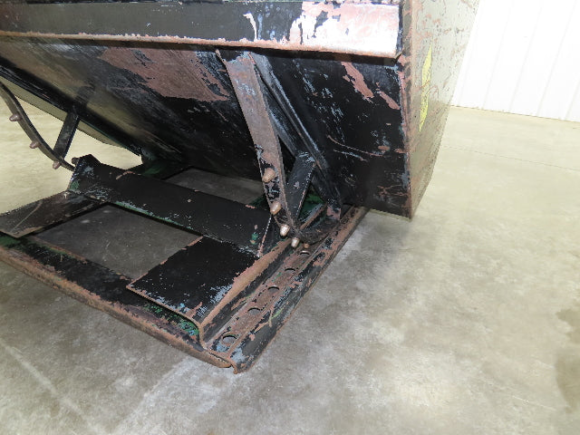 Galbreath Self Dumping Hopper 2 Yard Forklift Steel Dumpster 63x57x46" Damaged